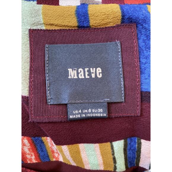 Anthropologie 4 Maeve Au Revoir Colorful Stripe Library Bookshelf Shift Dress S - Picture 9 of 15